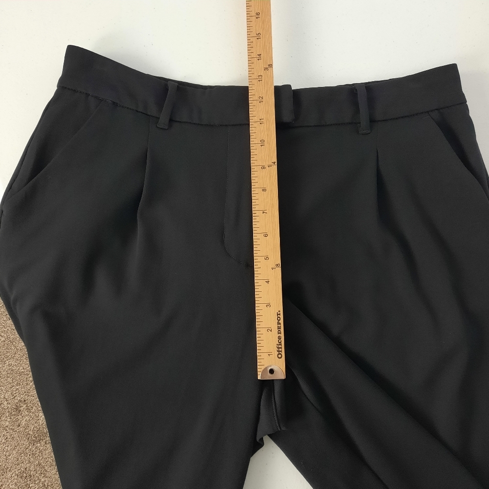 American Eagle LONG Solid Black High Rise Curvy Wide Leg Trousers size 14 - Picture 10 of 14